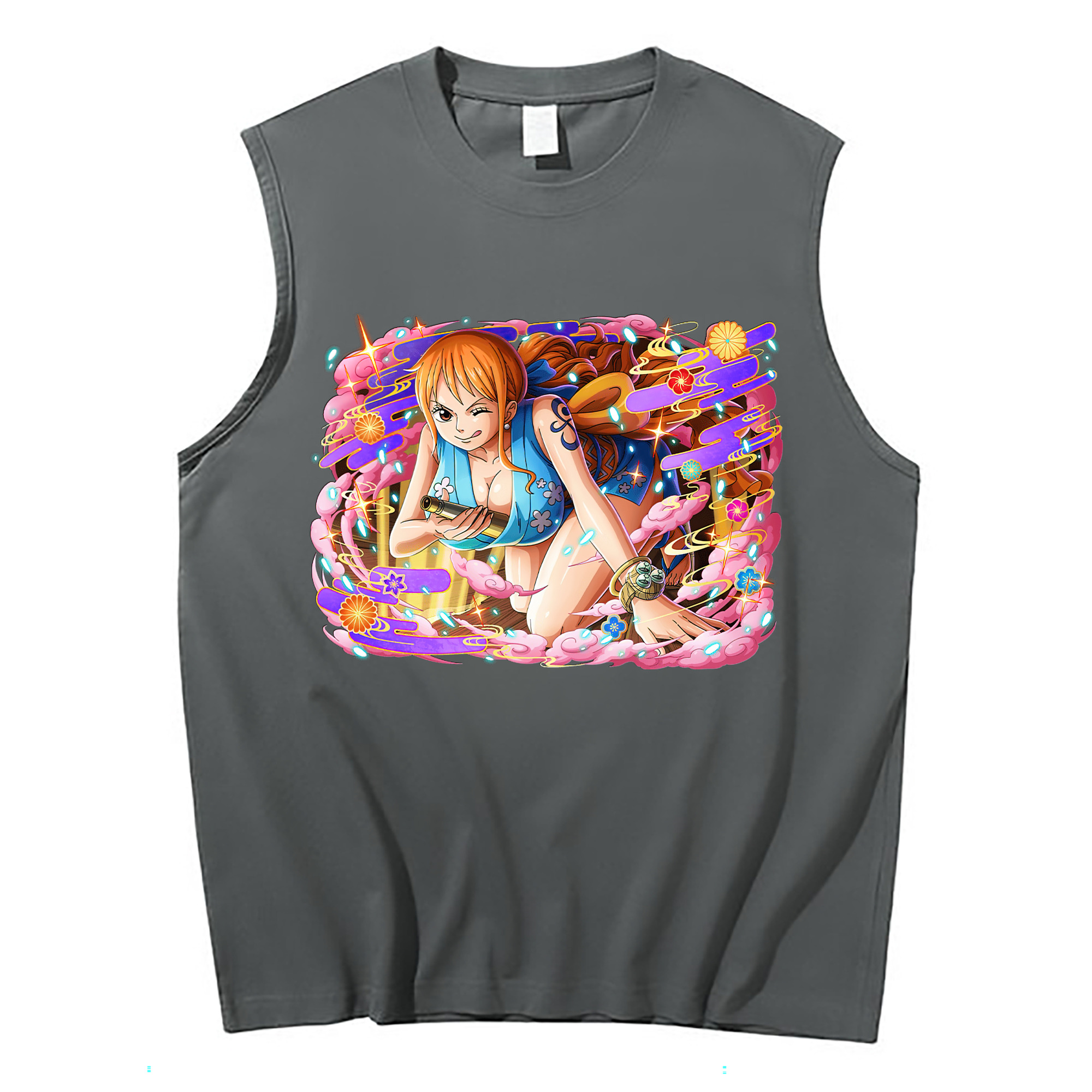 ワンピース ナミ ONE PIECE Nami コットン100％タンクトップ（フロントプリント）